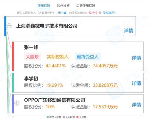 OPPO关联公司战略入股上海瀚巍微电子，深化集成电路芯片设计布局